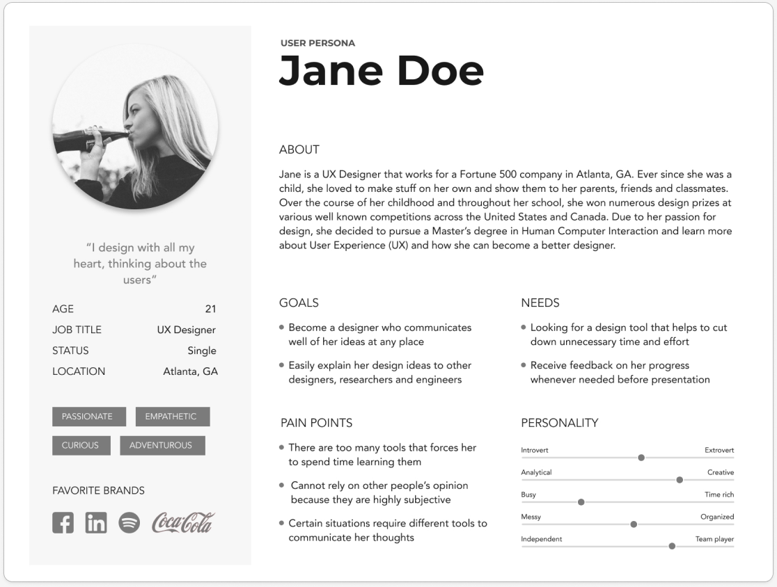 User persona for Jordan, a curious freshman electrical engineering student